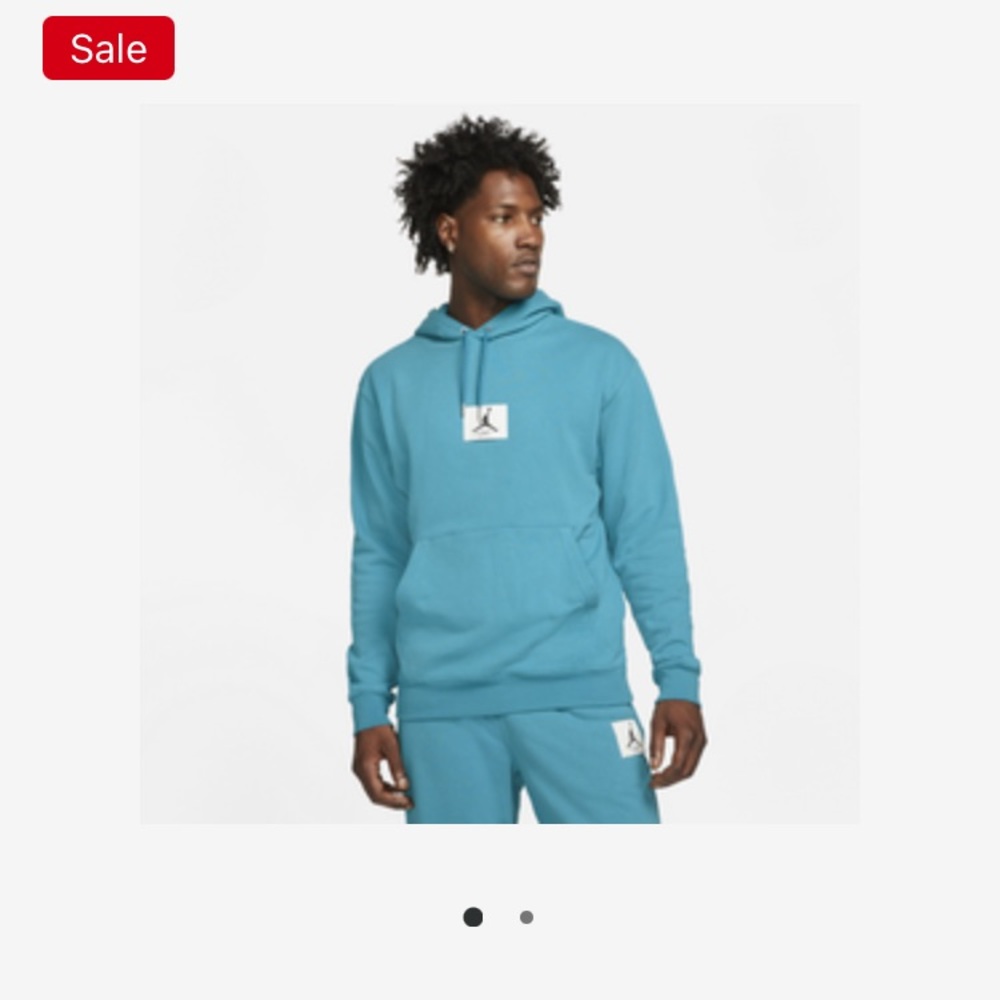 Jordan Essentials Flight Hoodie Teal Mens size L XL